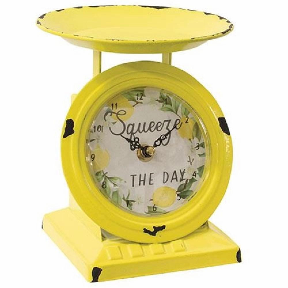 Vintage Squeeze The Day Lemon Old Town Scale Clock Decorative Accessories best selling