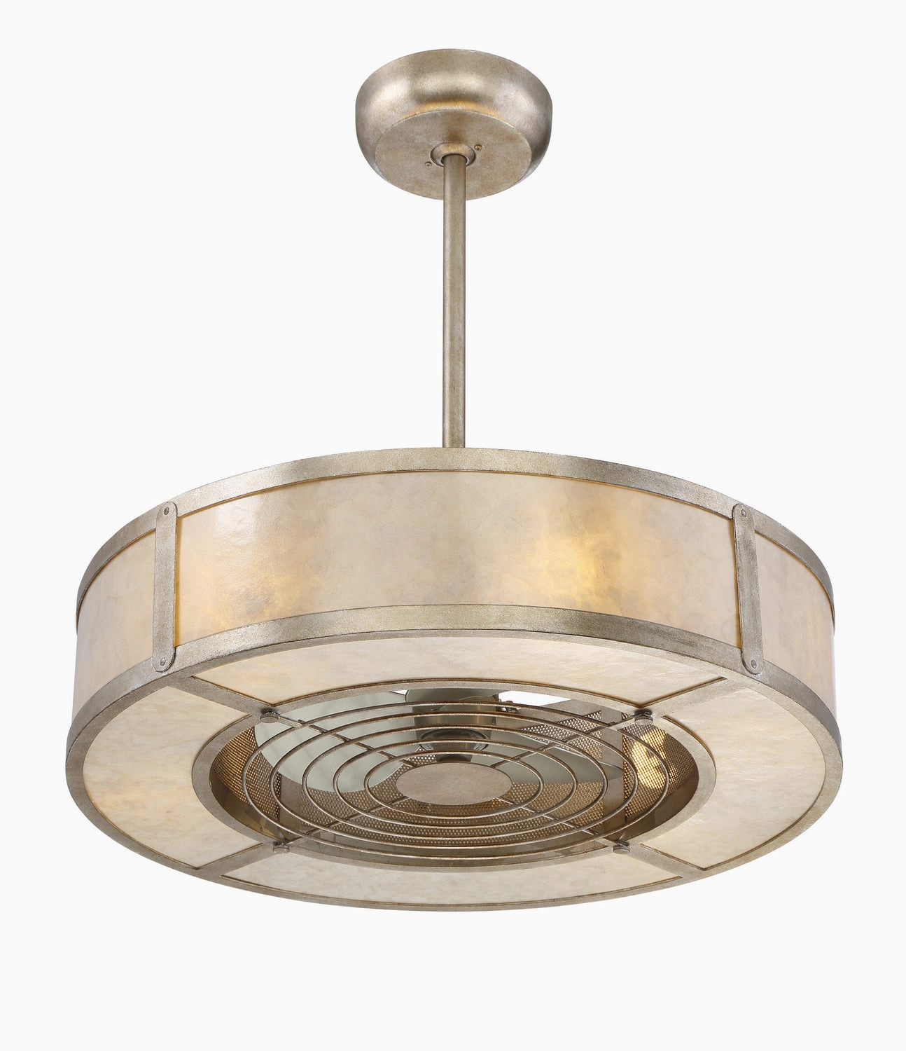 Vireo Six Light Fan D'lier Silver Dust Fandeliers at discount prices
