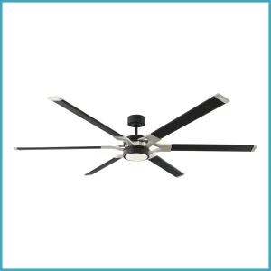 Visual Comfort Fan Loft 72 6LFR72MBKD Ceiling Fan - Midnight Black, Midnight Black/Midnight Black/ Flushmount Fans low price