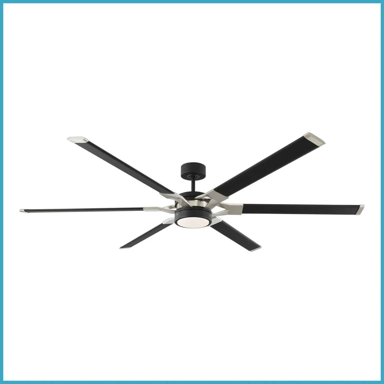 Visual Comfort Fan Loft 72 6LFR72MBKD Ceiling Fan - Midnight Black, Midnight Black/Midnight Black/ Flushmount Fans low price