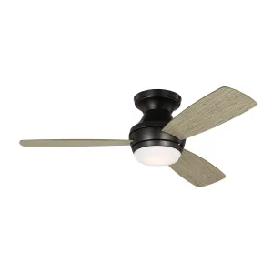 Visual Comfort Ikon Flushmount Ceiling Fan with 20W LED and Remote Cheap Low Ceiling Lighting
