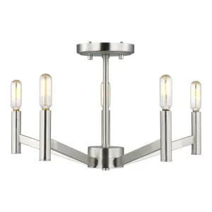 Visual Comfort Studio Five Light Semi-Flush Mount Cheap Low Ceiling Lighting