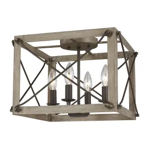 Visual Comfort Studio Four Light Flush Mount Low Ceiling Lights sale