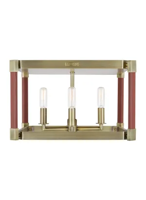 Visual Comfort Studio Four Light Flush Mount Low Ceiling Lights sale