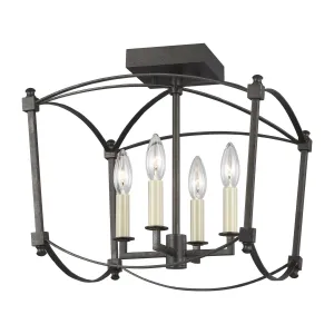 Visual Comfort Studio Four Light Semi-Flush Mount Low Ceiling Lights sale