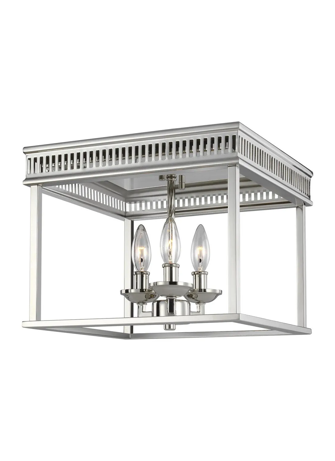 Visual Comfort Studio Three Light Flush Mount Low Ceiling Lights sale