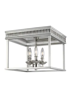 Visual Comfort Studio Three Light Flush Mount Low Ceiling Lights sale