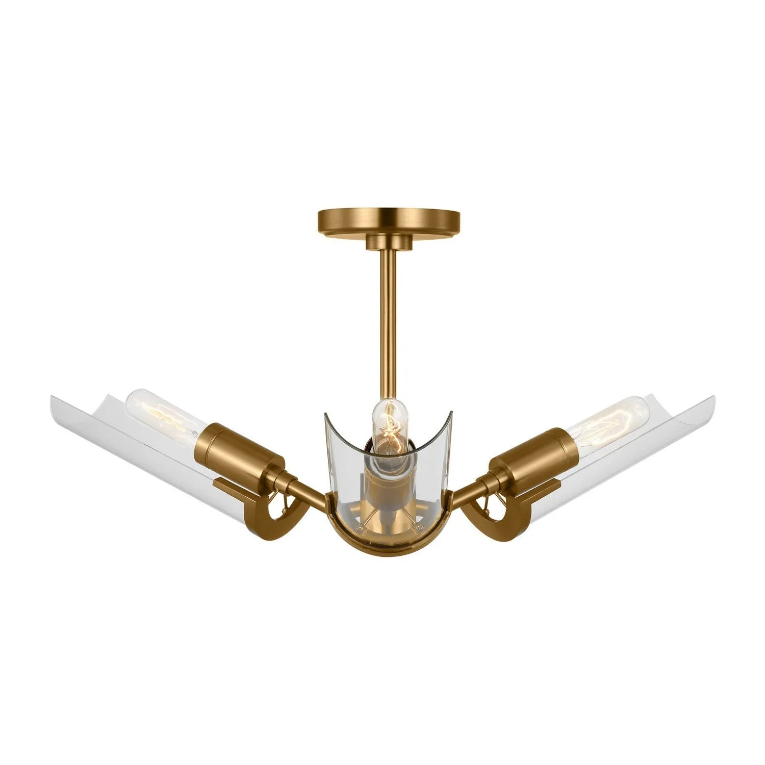 Visual Comfort Studio Three Light Flush Mount Low Ceiling Lights sale