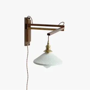 Walnut Telescopic Wall Lamp Trendy Bedroom Lighting deals