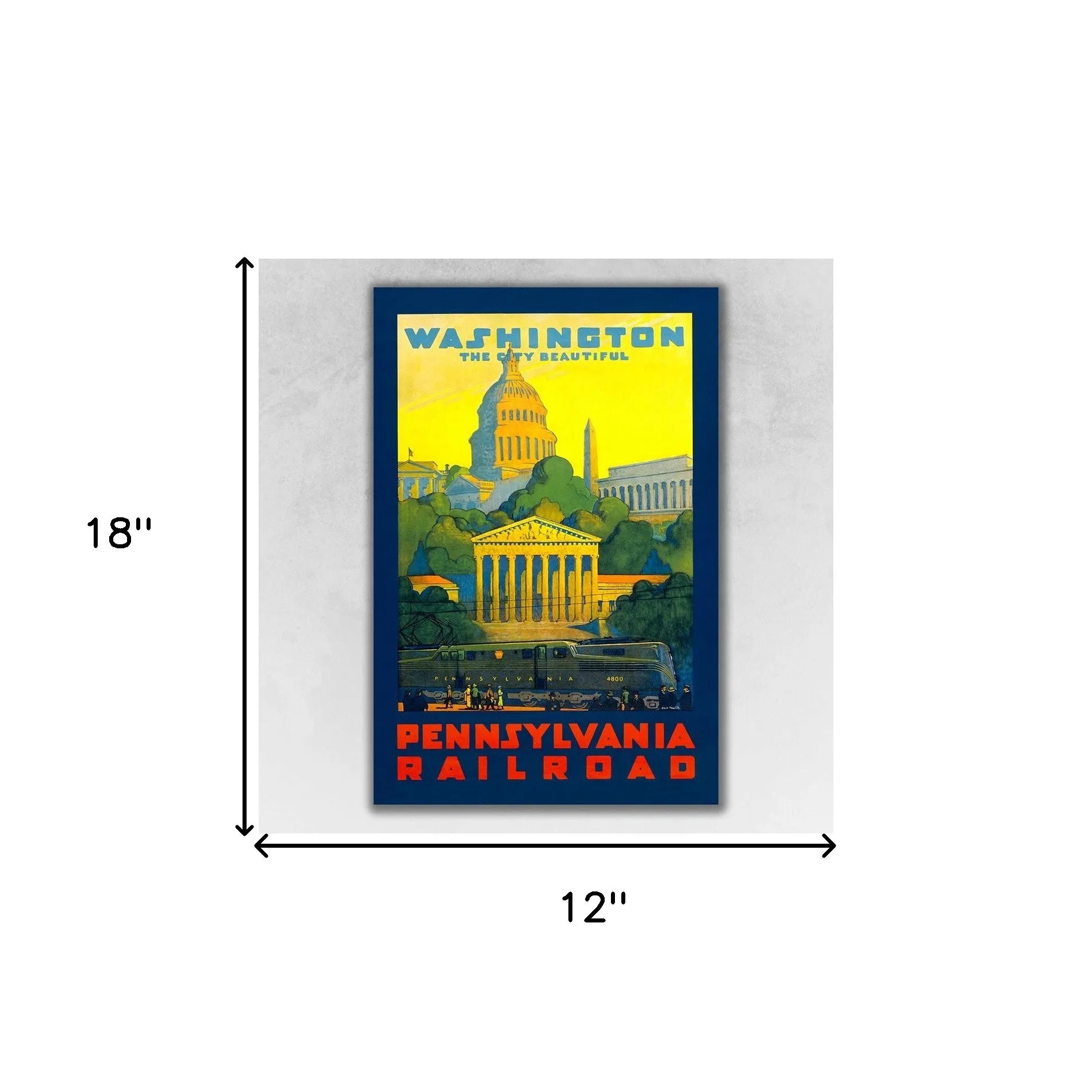 Washington DC Vintage Travel Unframed Print Wall Art