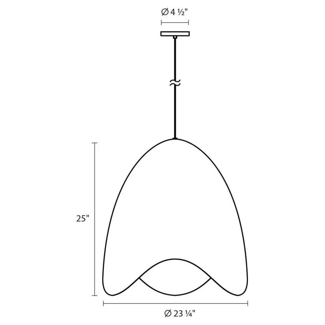 Waveforms Large Bell LED Pendant