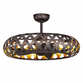 Weave LED Fandelight Bronze Gilt / Gold Small Fans FANS special offer