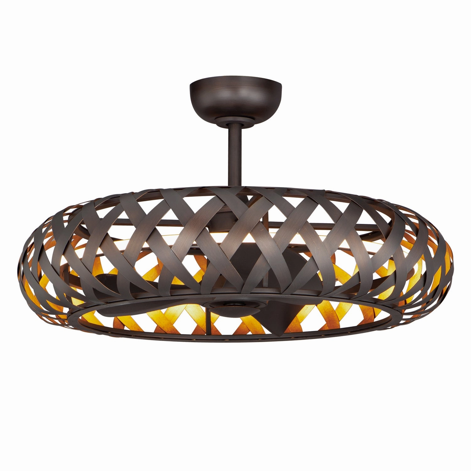 Weave LED Fandelight Bronze Gilt / Gold Small Fans FANS special offer