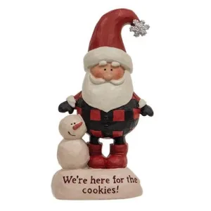We're Here For the Cookies Resin Santa w/Snowman Decorative Accessories low price