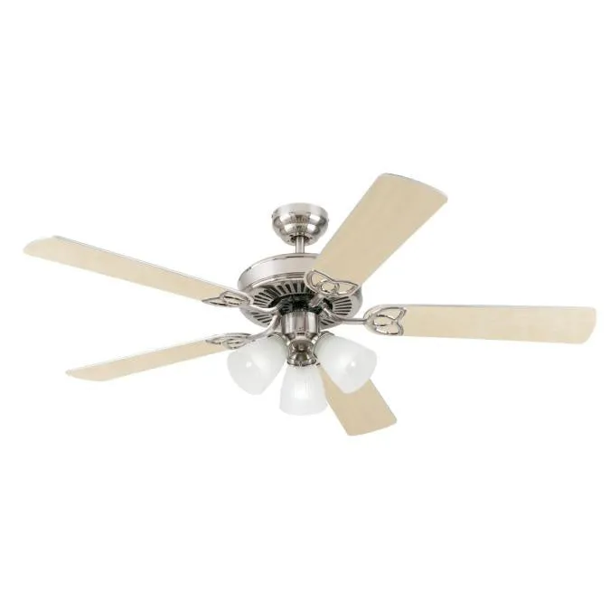 Westinghouse Vintage 7237100 Ceiling Fan - Brushed Nickel, Rosewood / Light Maple/
