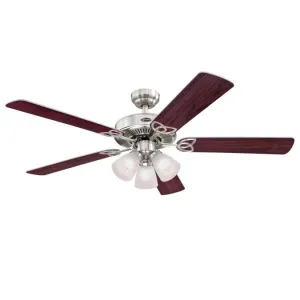 Westinghouse Vintage 7237100 Ceiling Fan - Brushed Nickel, Rosewood / Light Maple/ Flushmount Fans low price