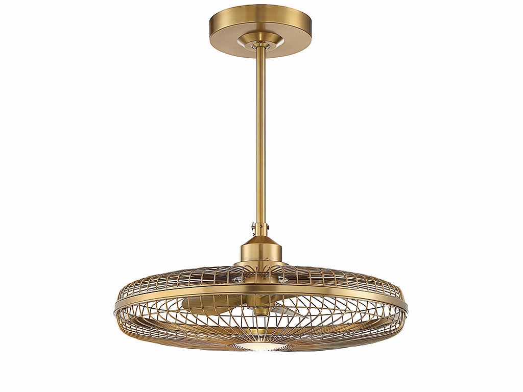 Wetherby LED Fan D'Lier Warm Brass Fandeliers at discount prices