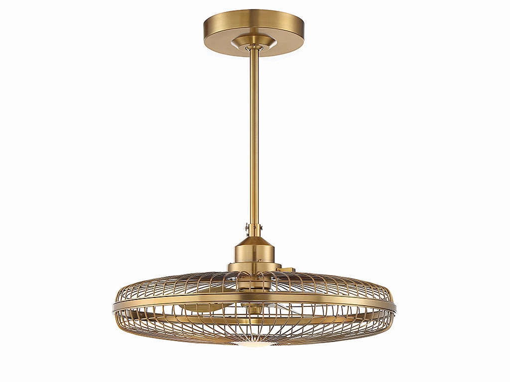 Wetherby LED Fan D'Lier Warm Brass Fandeliers at discount prices