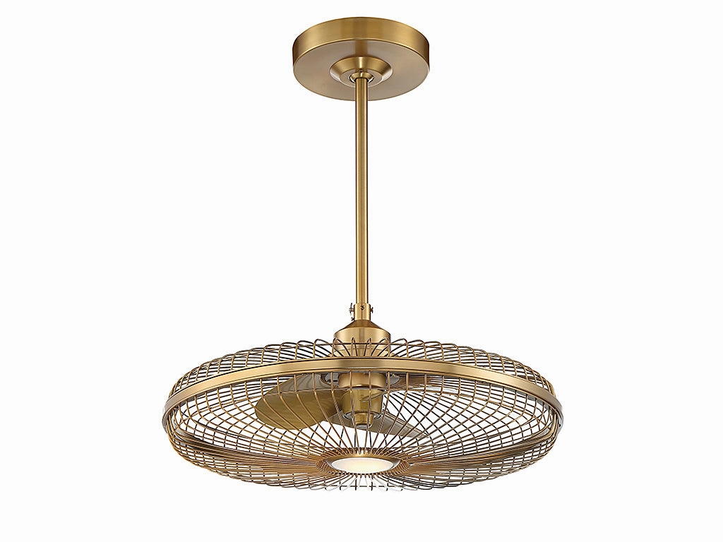 Wetherby LED Fan D'Lier Warm Brass Fandeliers at discount prices