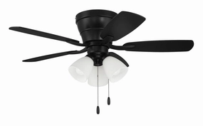 Wheeler 42 3-Light 42"Ceiling Fan Flat Black Small Fans FANS hot deal