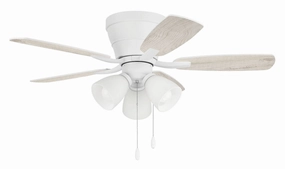 Wheeler 42 3-Light 42"Ceiling Fan White Huggers FANS outlet store