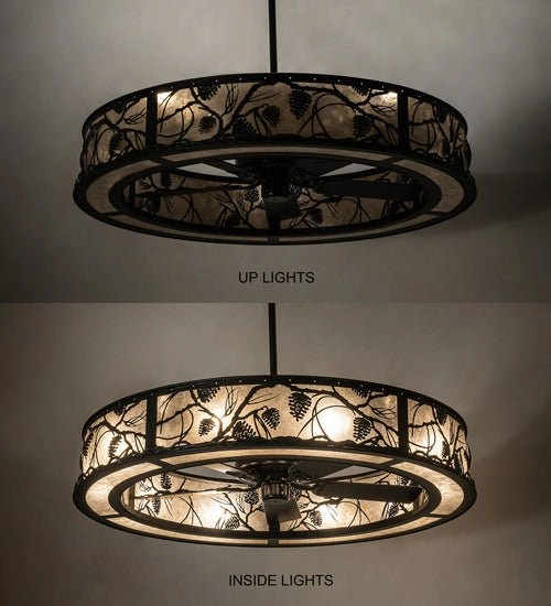 Whispering Pines 15 Light Chandel-Air Fandeliers at discount prices