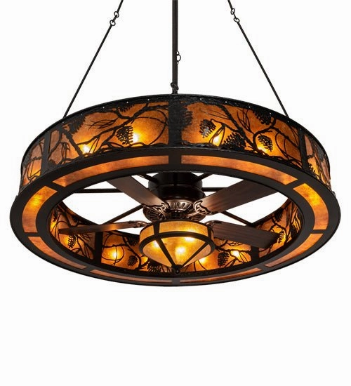 Whispering Pines 19 Light Chandel-Air Fandeliers at discount prices