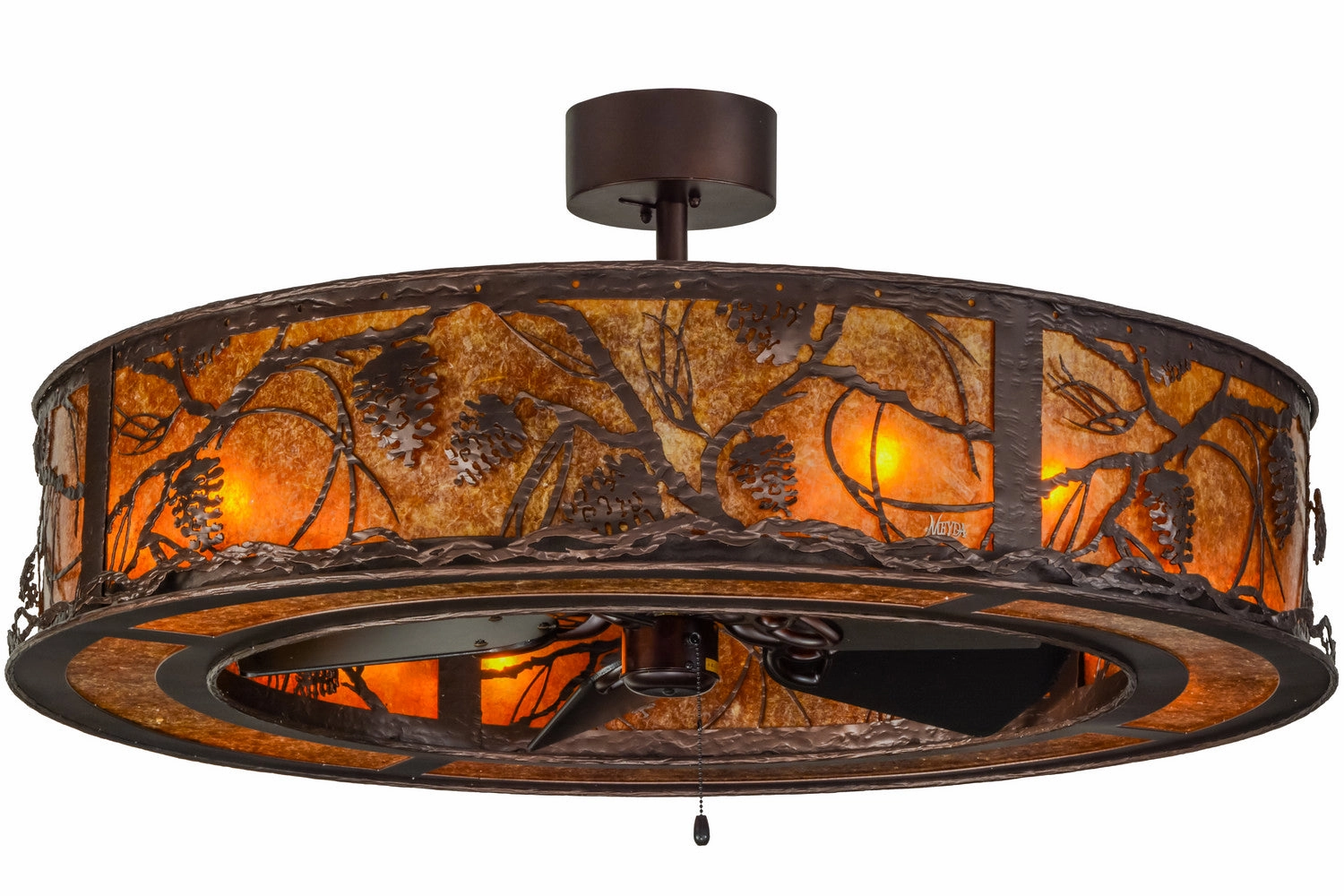 Whispering Pines Eight Light Chandel-Air Fandeliers FANS on sale now