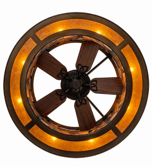 Whispering Pines Eight Light Chandel-Air Fandeliers at discount prices