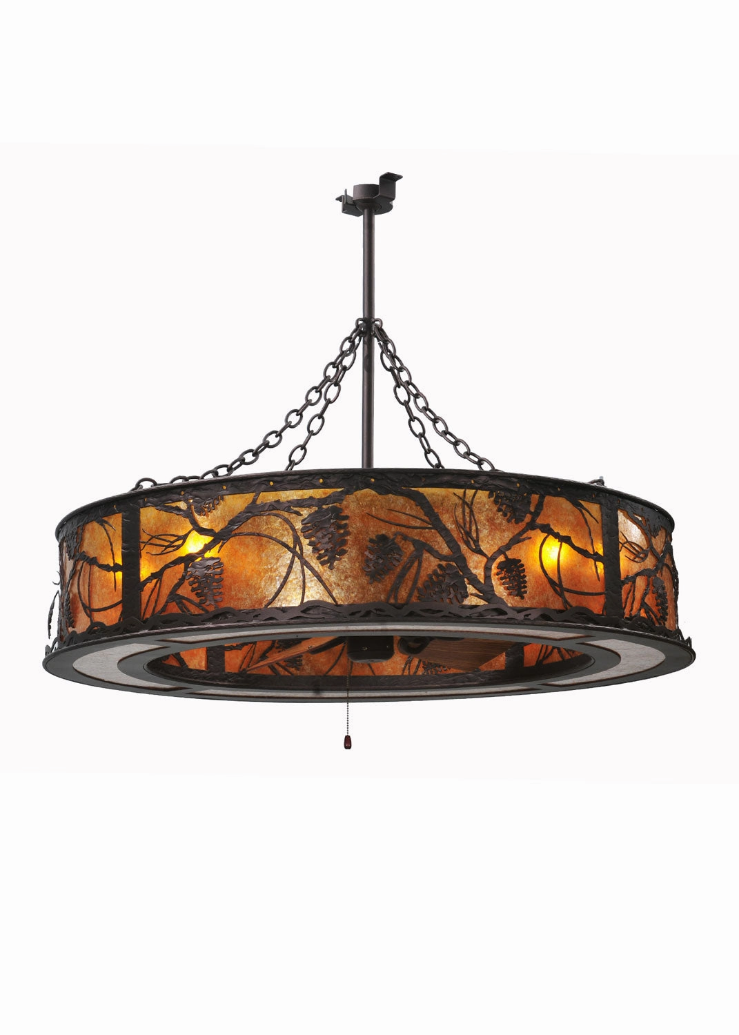 Whispering Pines Eight Light Chandel-Air Fandeliers FANS on sale now
