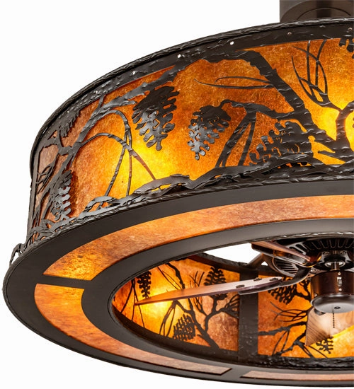 Whispering Pines Eight Light Chandel-Air Fandeliers at discount prices