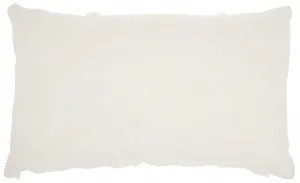 White Abstract  Shaggy Detail Lumbar Pillow Throw Pillows home accents sale