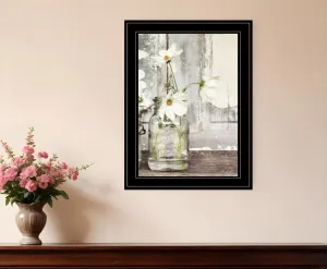 White Blossoms 2 Black Framed Print Wall Art Cheap Wall Mirrors & Decor