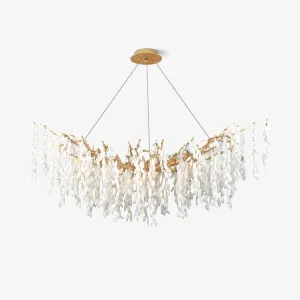White Jade Branch Brass Chandelier Elegant Bedroom Lights sale