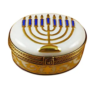 White Menorah Limoges Collectible Boxes Rare Find