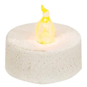 White Textured Mini Timer Tealight Budget Holiday Home Finds