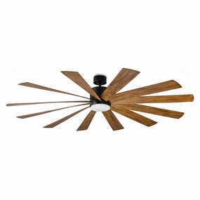 Windflower 80"Ceiling Fan Matte Black/Distressed Koa Large Fans FANS best price
