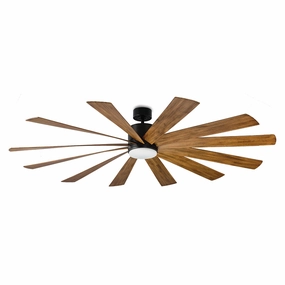 Windflower 80"Ceiling Fan Matte Black/Distressed Koa Exterior Fans FANS limited time offer