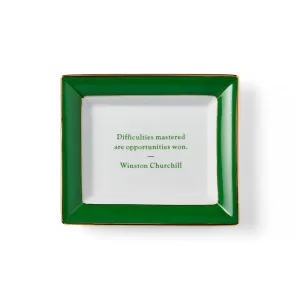 Winston Churchill Repartee Tray, Green Jewelry Trays Organizer Pack