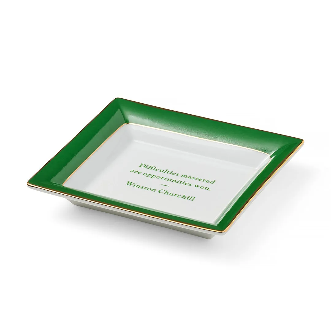 Winston Churchill Repartee Tray, Green Trinket Trays & Boxes cheap