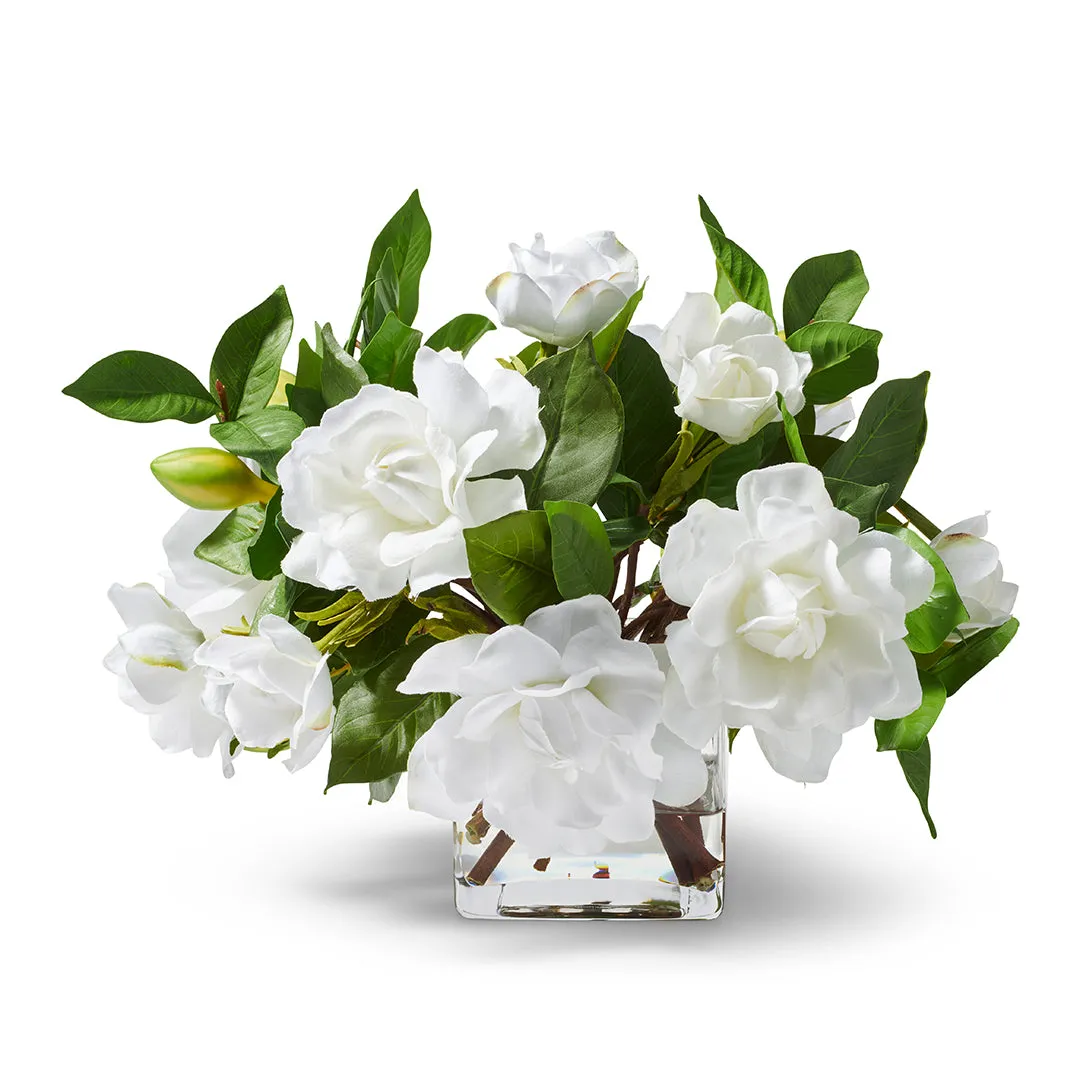 Winter White Gardenia Arrangement Artificial Flowers Spring Refresh