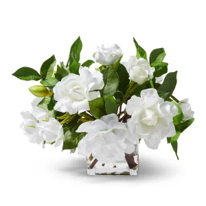 Winter White Gardenia Arrangement Artificial Flowers Spring Refresh