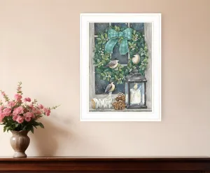 Winter Wreath 1 White Framed Print Wall Art Wall Decor online discounts