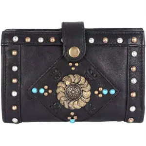 Women's Leather Woodstock Bag In Black