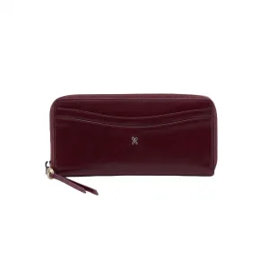 Women's Max Large Zip Around Wallet In Merlot