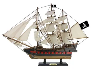 Wooden Captain Hook's Jolly Roger from Peter Pan White Sails Limited Model Pirate Ship 26" Decorative Accessories trending offers