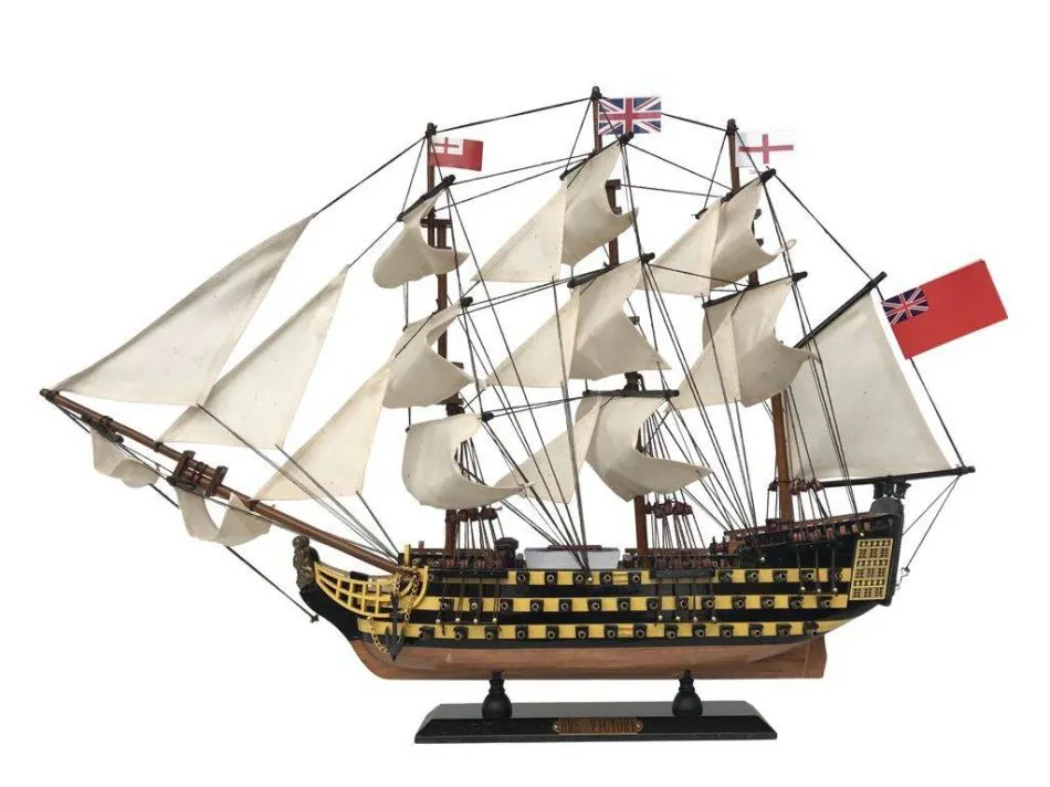 Wooden HMS Victory Limited Tall Model Ship 24" Decorative Accessories seasonal sale