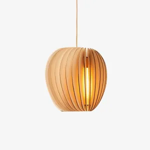 Wooden Orb Pendant Lamp Modern Lighting for Living Room