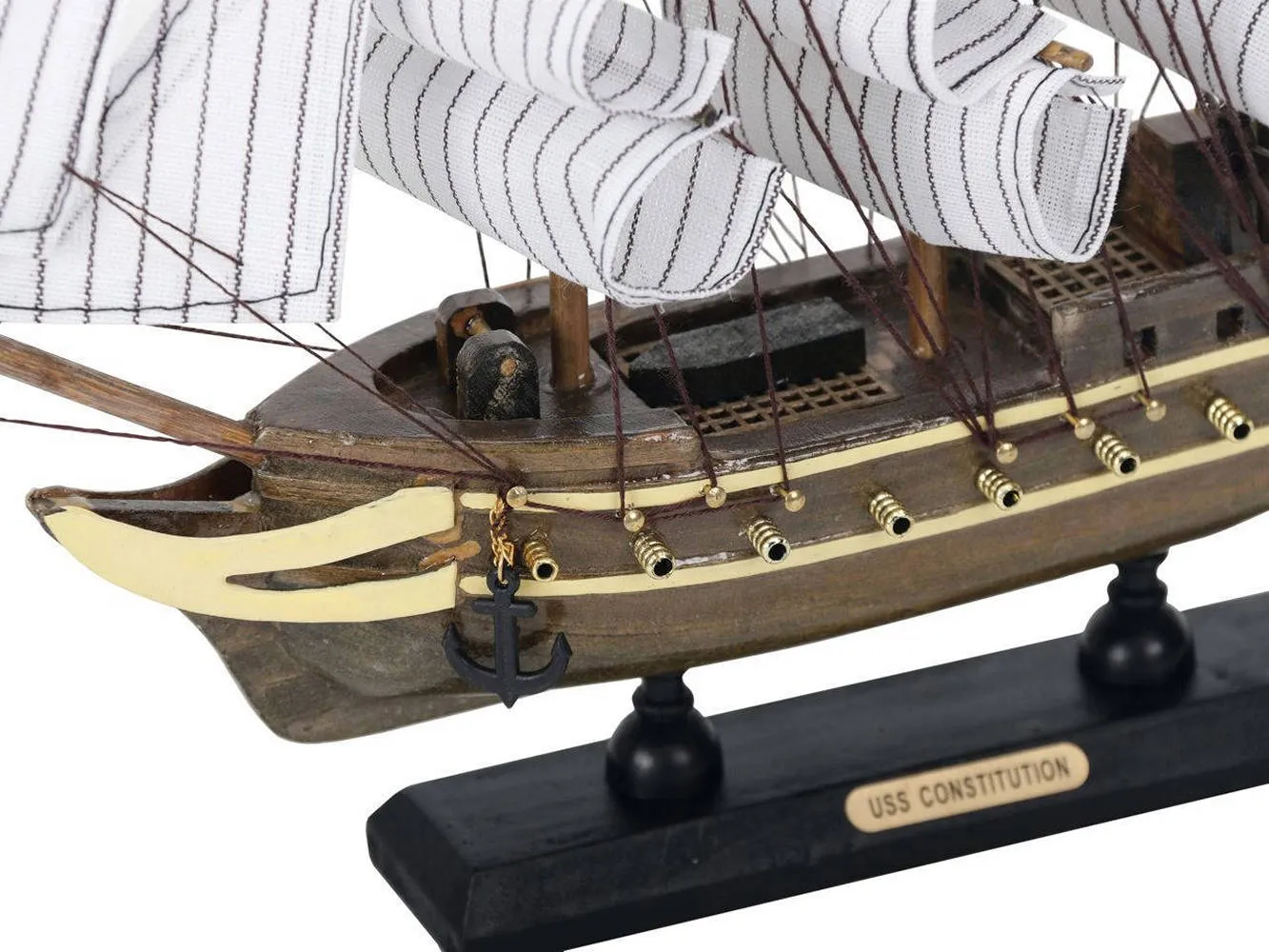 Wooden USS Constitution Tall Ship Model 12"