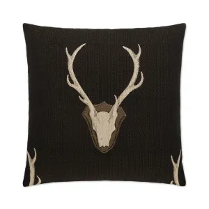 Woodland Buck Pillow, Black Throw Pillows Cozy Upgrade